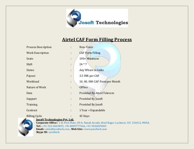 airtel caf form